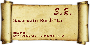 Sauerwein Renáta névjegykártya